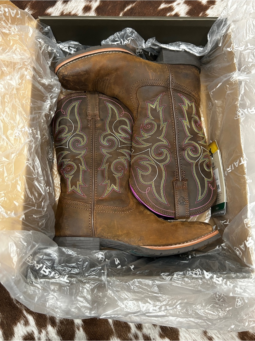 Ariat women’s rancher HYBIRD brown cowboy boots size 7